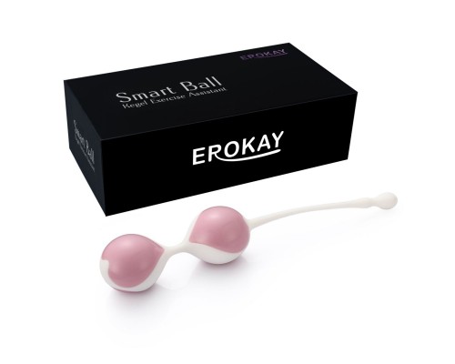Бело-розовые вагинальные шарики Erokay
