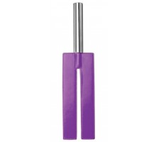 Фиолетовая П-образная шлёпалка Leather Slit Paddle - 35 см.