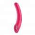 Ярко-розовый изогнутый вибромассажёр для G-стимуляции Body Curve - 20 см.