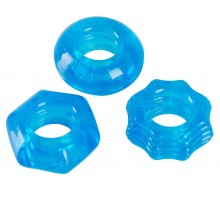 Набор из 3 голубых эрекционных колец Stretchy Cock Ring