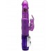 Фиолетовый вибратор с ротацией и функцией Up Down - 24 см.