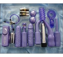 Фиолетовый набор для анально-вагинальной стимуляции