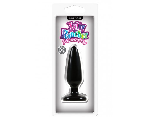 Малая чёрная анальная пробка Jelly Rancher Pleasure Plug Small - 10,2 см.