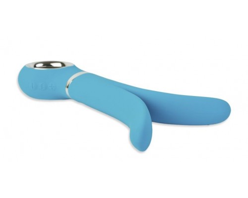 Голубой анатомический вибромассажер Fun Toys Gvibe 2 - 18 см.