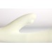 Белый перезаряжаемый вибратор Due с клиторальным отростком и подогревом - 22 см.