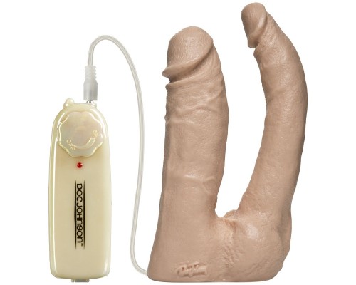 Анально-вагинальная вибронасадка Harness Vibro Double Penetrator - 16,7 см.
