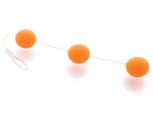 Анальная цепочка из 3 оранжевых шариков