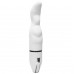 Белый фигурный вибратор PURRFECT SILICONE DELUXE VIBE - 15 см.