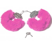 Шикарные наручники с пушистым розовым мехом