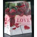 Маленький подарочный пакет  Love  - 15 х 12 см.