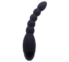 Черный анальный вибростимулятор Lovers Beads - 19 см. 