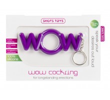 Фиолетовое эрекционное кольцо-брелок WOW Cockring 