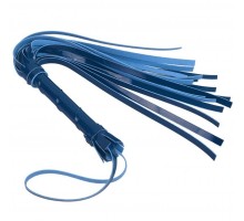 Синяя многохвостая лаковая плеть - 40 см.
