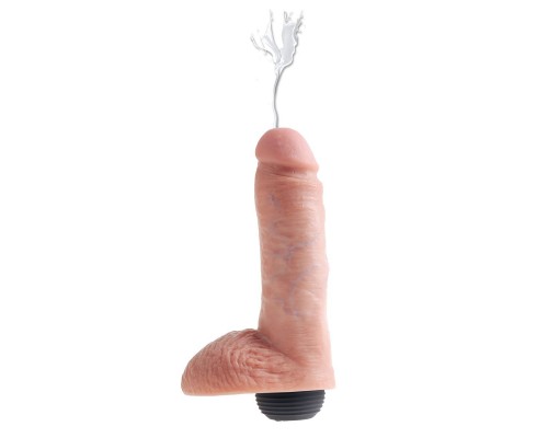 Реалистичный фаллоимитатор с эффектом семяизвержения Squirting Cock with Balls - 20,3 см.