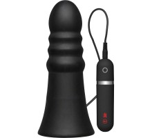 Анальная вибропробка Kink Vibrating Silicone Butt Plug Ridged 8  - 20,32 см.