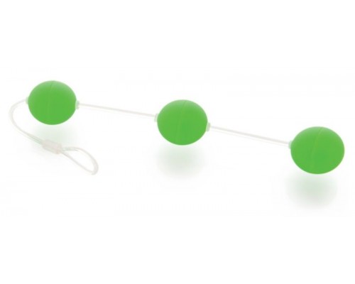 Анальная цепочка из 3 зеленых шариков