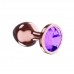 Пробка цвета розового золота с фиолетовым кристаллом Diamond Amethyst Shine S - 7,2 см.