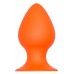 Оранжевая анальная пробка PLUG WITH SUCTION CUP - 13,4 см. 