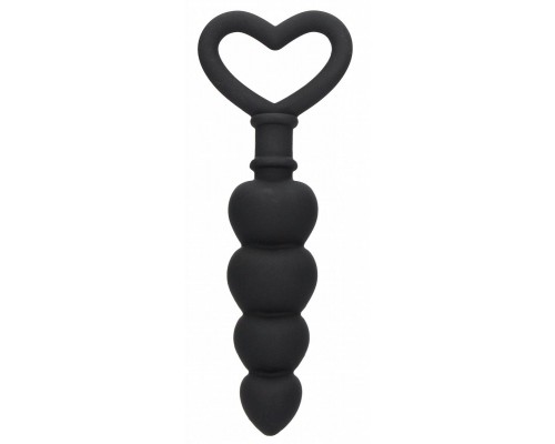 Черная анальная елочка Anal Love Beads - 15,3 см.