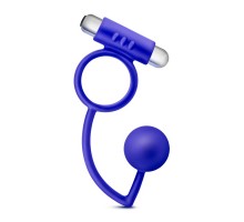 Синее эрекционное кольцо Penetrator Anal Ball with Vibrating Cock Ring