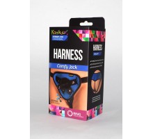 Сине-чёрные трусики-джоки Kanikule Strap-on Harness universal Comfy Jock с плугом и кольцами