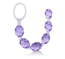 Фиолетовая анальная цепочка Swirl Pleasure Beads - 20 см.