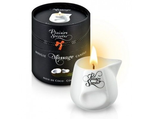 Массажная свеча с ароматом кокоса Bougie de Massage Gourmande Coco - 80 мл.
