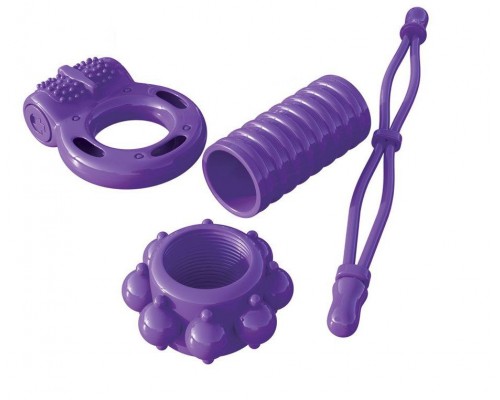 Набор из фиолетовых эрекционных колец Party Pack