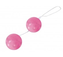 Розовые глянцевые вагинальные шарики