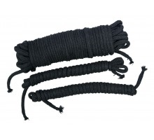 Чёрные хлопковые верёвки для бондажа