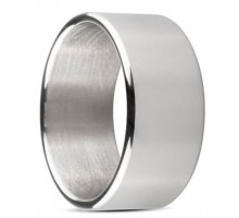 Серебристое эрекционное кольцо Sinner Wide metal head-ring Size S