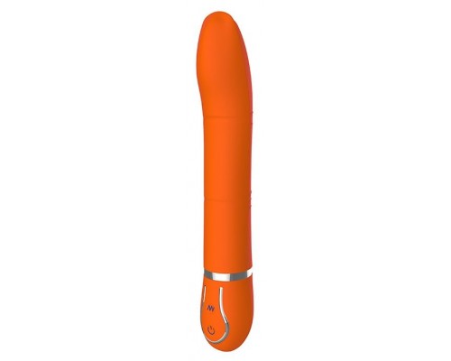 Оранжевый вибратор CRYSTAL CURIOSITY - 22 см.