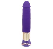 Фиолетовый перезаряжаемый вибратор ECSTASY Deluxe Greedy Dong - 19,5 см.