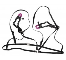 Декоративный бюстгальтер с зажимами на соски Bra with silicone nipple clamps