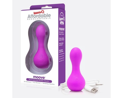 Фиолетовый мини-вибратор Affordable Rechargeable Moove 