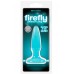 Голубая анальная пробка, светящаяся в темноте, Firefly Pleasure Plug Mini - 8,1 см.