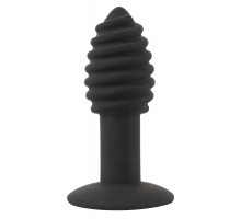 Черная анальная вибропробка Twist Butt Plug - 10,7 см.