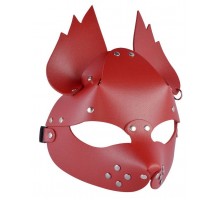 Красная кожаная маска  Белочка 