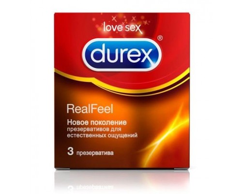 Презервативы Durex RealFeel для естественных ощущений - 3 шт.