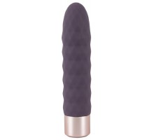 Фиолетовый мини-вибратор Elegant Diamond Vibe - 15 см.