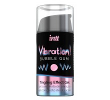 Жидкий интимный гель с эффектом вибрации Vibration! Bubble Gum - 15 мл.