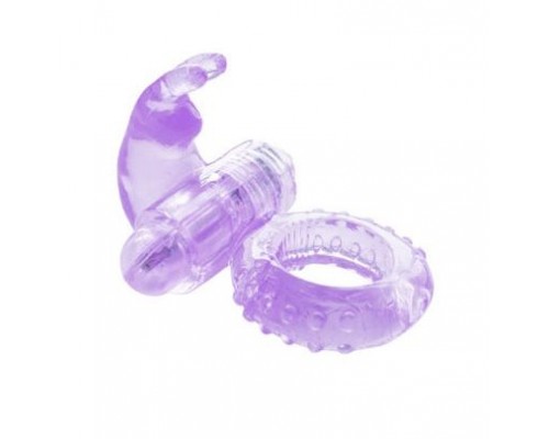 Фиолетовое вибрирующее кольцо с зайчиком