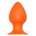 Оранжевая анальная пробка PLUG WITH SUCTION CUP - 11,6 см. 