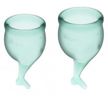 Набор темно-зеленых менструальных чаш Feel secure Menstrual Cup