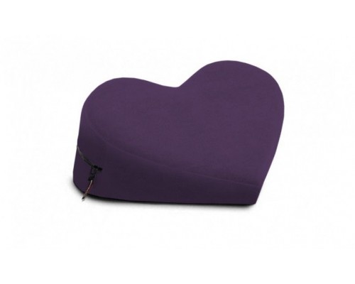 Фиолетовая малая вельветовая подушка-сердце для любви Liberator Retail Heart Wedge