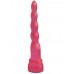 Розовый гелевый расширяющийся к низу анальный стимулятор - 17,5 см.