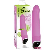 Розовый вибратор Smile Happy - 22 см.