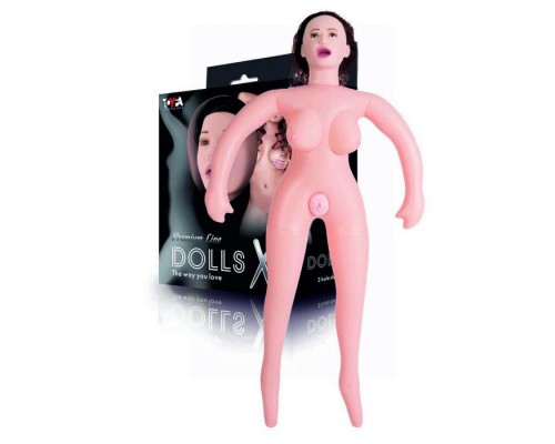 Надувная секс-кукла брюнетка с реалистичной головой