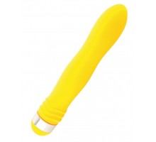 Желтый водонепроницаемый вибратор - 18 см.