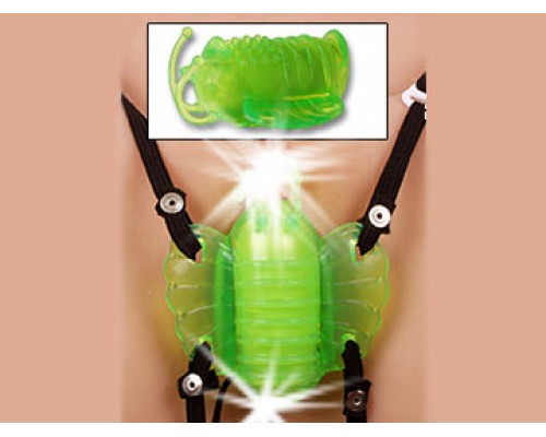 Зеленая бабочка для клитора из силикона